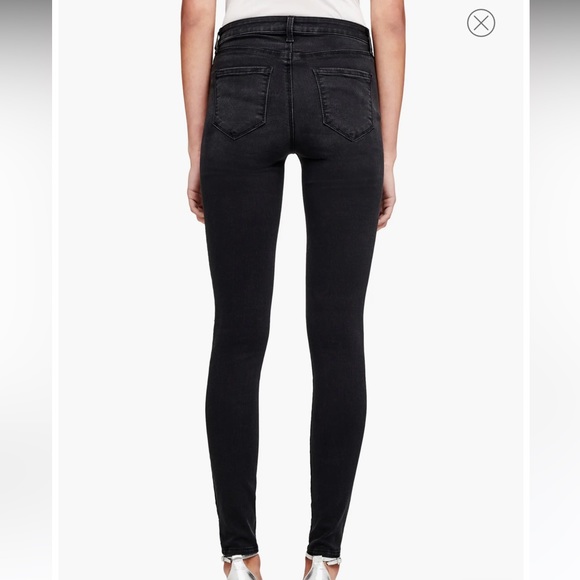 ⭐️L’Agence Marguerite High Waist Skinny Jeans size 25 nwt Dark Graphite - Picture 2 of 9